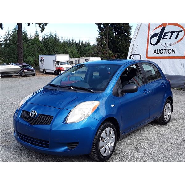 A12A --  2008 TOYOTA YARIS  , Blue , 376455  KM's