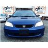 Image 2 : A12 --  2004 HONDA CIVIC LX  , Blue , 206527  KM's