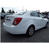 Image 5 : C2 --  2012 CHEVROLET SONIC LT  , White , 219387  KM's