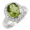 Image 1 : ACA CERTIFIED 3.40ctw DIAMOND & GREEN TOURMALINE RING