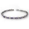 Image 1 : FINE 4.02ctw ACA CERTIFIED DIAMOND & TANZANITE BRACELET