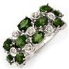 Image 1 : RING 3.20ctw ACA Certified DIAMOND & GREEN TOURMALINE