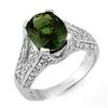 Image 1 : RING 4.55ctw ACA Certified DIAMOND & GREEN TOURMALINE