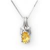 Image 1 : 0.67ctw ACA Certified DIAMOND & CITRINE NECKLACE
