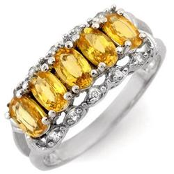 RING 1.80ctw ACA Certified DIAMOND & YELLOW SAPPHIRE