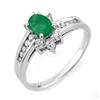 Image 1 : OVERSTOCK 1.03ctw ACA Certified DIAMOND & EMERALD RING