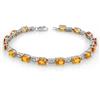 Image 1 : VINTAGE 11.0ctw ACA Certified YELLOW SAPPHIRE BRACELET