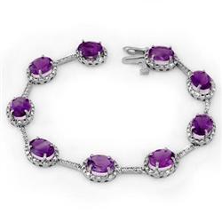 BRACELET 16.33ctw ACA Certified DIAMOND & AMETHYST