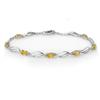 Image 1 : BRACELET 3.02ctw CERTIFIED DIAMOND & YELLOW SAPPHIRE
