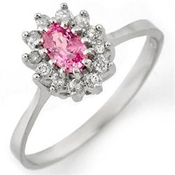 FINE .60ctw CERTIFIED DIAMOND & PINK SAPPHIRE RING GOLD