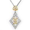 Image 1 : BRIDAL 0.65ctw ACA CERTIFIED DIAMOND NECKLACE 14KT GOLD