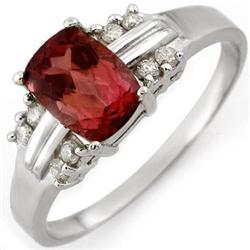 1.41ctw ACA Certified DIAMOND & PINK TOURMALINE RING