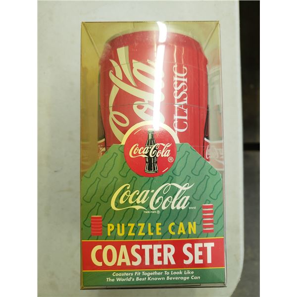 COCA COLA PUZZLE CAN COASTER SET. SIX COASTERS