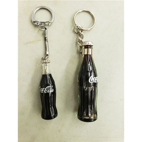 TWO COCA COLA KEY CHAINS