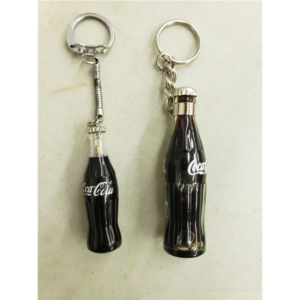 TWO COCA COLA KEY CHAINS