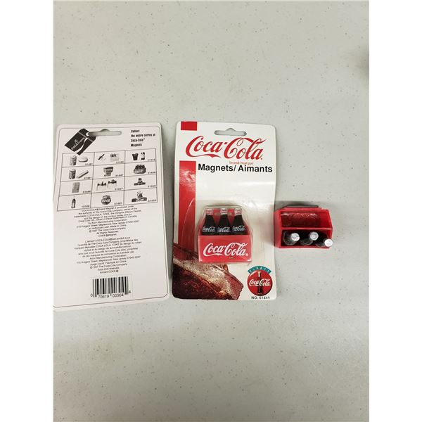 COCA COLA 6 PACK BOTTLE MAGNETS QTY 2