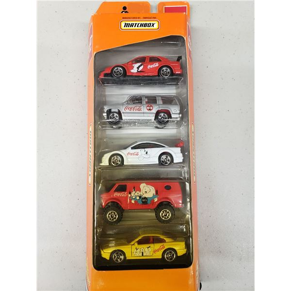 MATTEL WHEELS SET OF 5 COCA COLA CARS