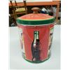 Image 3 : COCA COLA COOKIE JAR TIN 6" X 7"