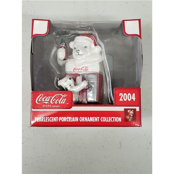 COCA COLA PEARLESCENT PORCELIAN ORNAMENT COLLECTION