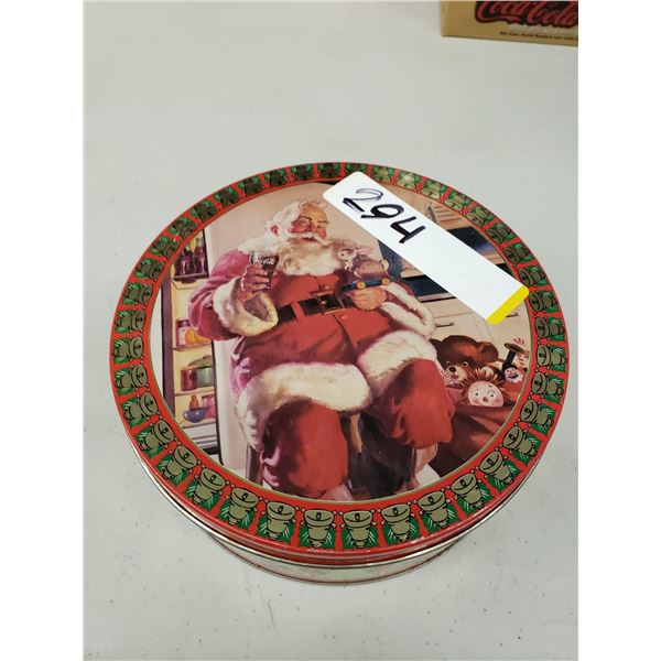 ROUND COCA COLA HOLIDAY TIN