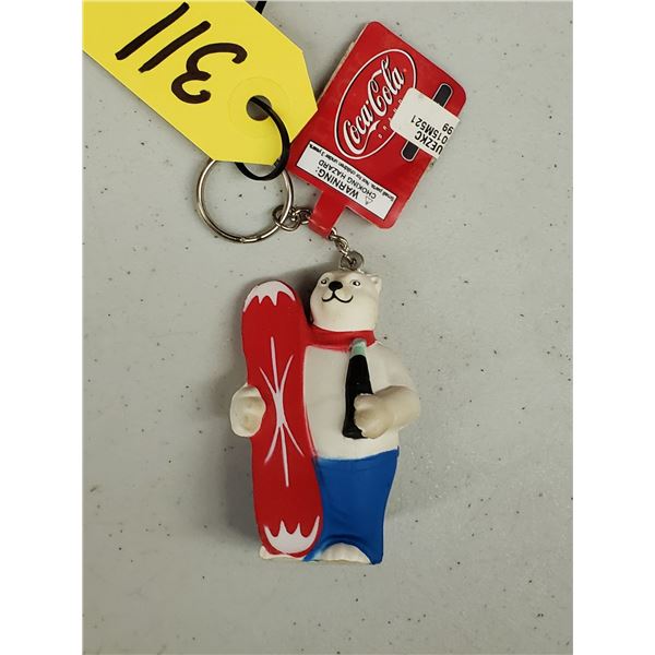 SQUEEZABLE COLA BEAR KEYCHAIN