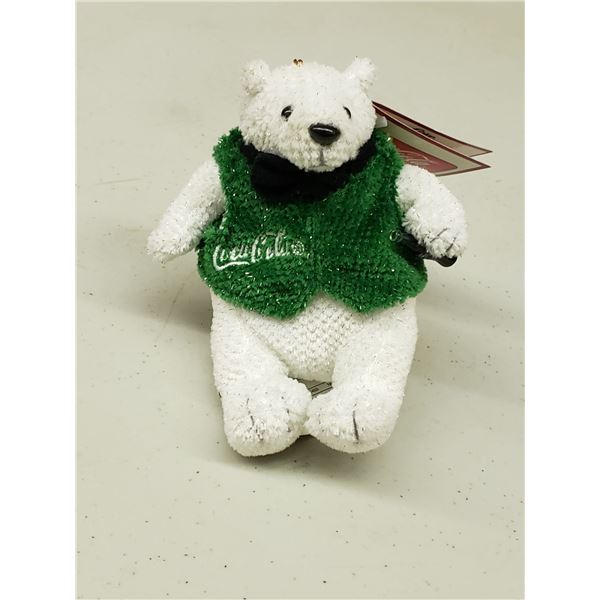 COCA COLA PLUSH ORNAMENT POLAR BEAR