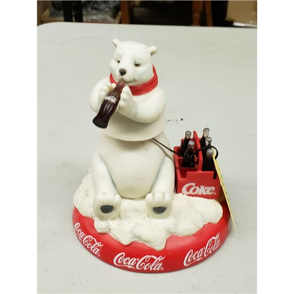 COLA BEAR DRINKING COCA COLA FIGURE