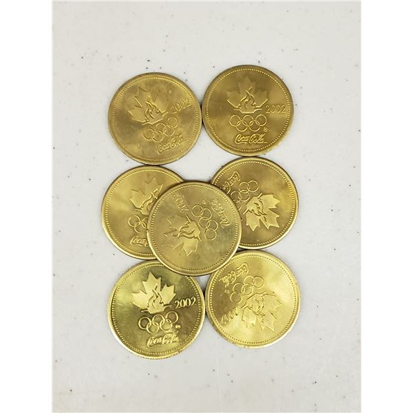 SEVEN 2002 COCA COLA OLYMPIC COINS