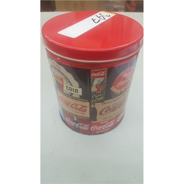 ROUND COCA COLA TIN DIAMETER 5"  HEIGHT 6.25"