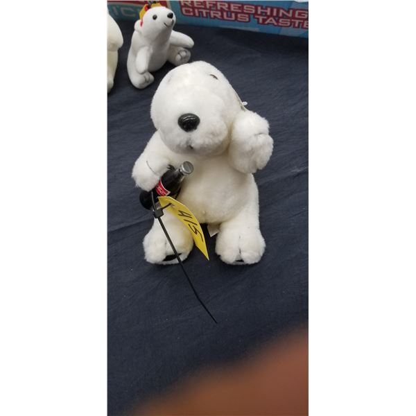 POLAR BEAR PLUSH WITH COCA COLA BOTTLE