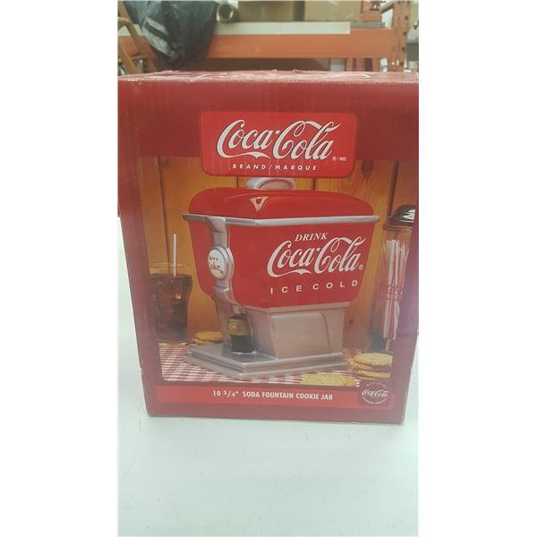 COCA COLA BRAND SODA FOUNTAIN COOKIE JAR