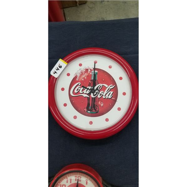 COCA COLA WALL CLOCK 10" DIAMETER