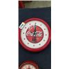 Image 1 : COCA COLA WALL CLOCK 10" DIAMETER