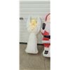 Image 5 : 3' LIGHT UP SANTA CLAUS, ANGEL, PLUS A NO WATER PLANT