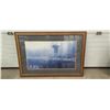 Image 1 : FRAMED EAGLE PRINT BY T ISAAC 95'. SIZE 39" X 28"