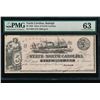 Image 1 : 1862 $5 Raleigh NC Obsolete Note PMG 63