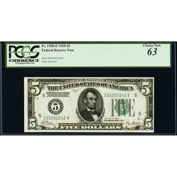1928 $5 Richmond FRN PCGS 63