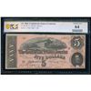 Image 1 : 1864 $5 T-69 Confederate PCGS 64