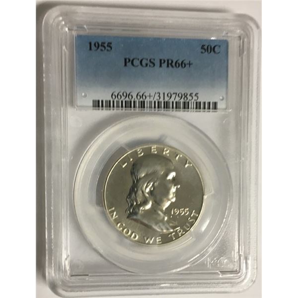 1955 Franklin Half Dollar PCGS PR66+