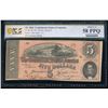 Image 1 : 1864 $5 T-69 Confederate PCGS 58PPQ