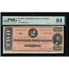 Image 1 : 1864 $2 T-70 Confederate PMG 64