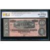 Image 1 : 1864 $10 T-68 Confederate PCGS 64PPQ