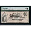 Image 1 : 1862 $5 Radar Raleigh NC Obsolete Note PMG 40