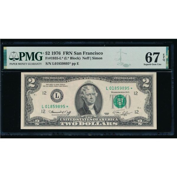 1976 $2 STAR San Francisco FRN PMG 67EPQ