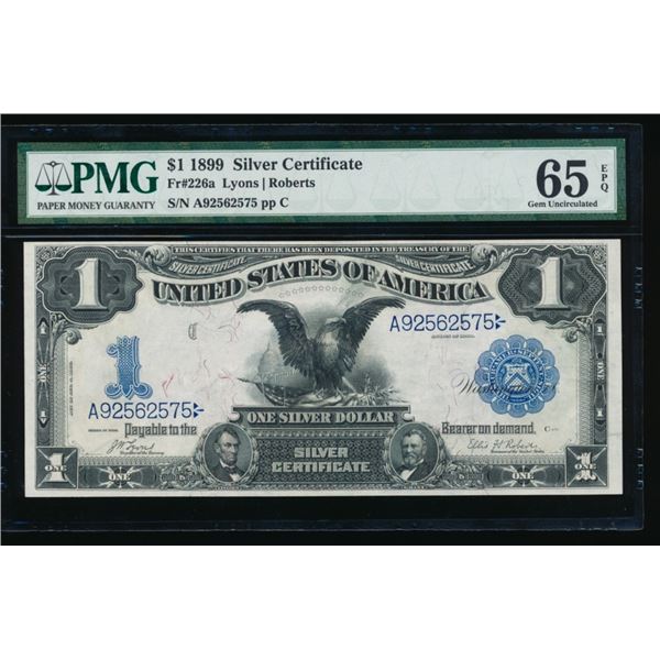 1899 $1 Black Eagle Silver Cert PMG 65EPQ