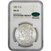 Image 2 : 1881-S $1 Morgan Silver Dollar Coin NGC MS62 CAC Amazing Toning