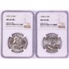 Image 1 : Lot of 1957-D & 1958-D Franklin Half Dollar Coins NGC MS64FBL