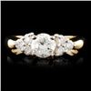 Image 1 : 14K Gold 0.98ctw Diamond Ring