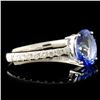 Image 3 : 14K Gold 1.59ct Tanzanite & 0.21ctw Diamond Ring