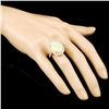 Image 3 : 14K Gold 8.01ct Opal & 0.97ct Diamond Ring